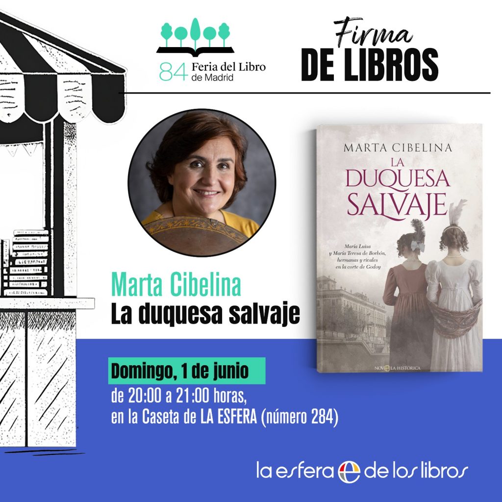 Firma de libros en la Feria del Libro de La Duquesa Salvaje de Marta Cibelina
